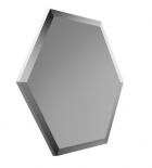 Зеркальная декоративная серебряная плитка "СОТА" (250х216 мм)